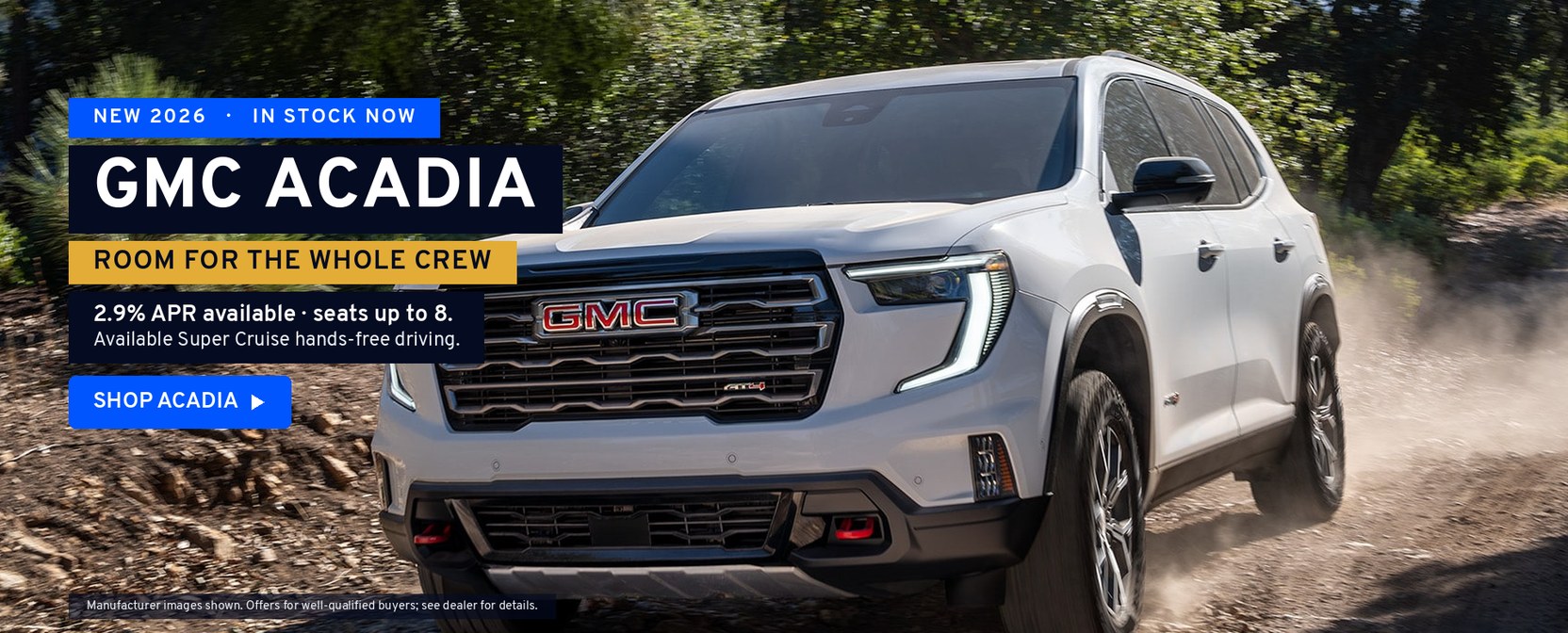 New 2026 GMC Acadia — room for the whole crew
