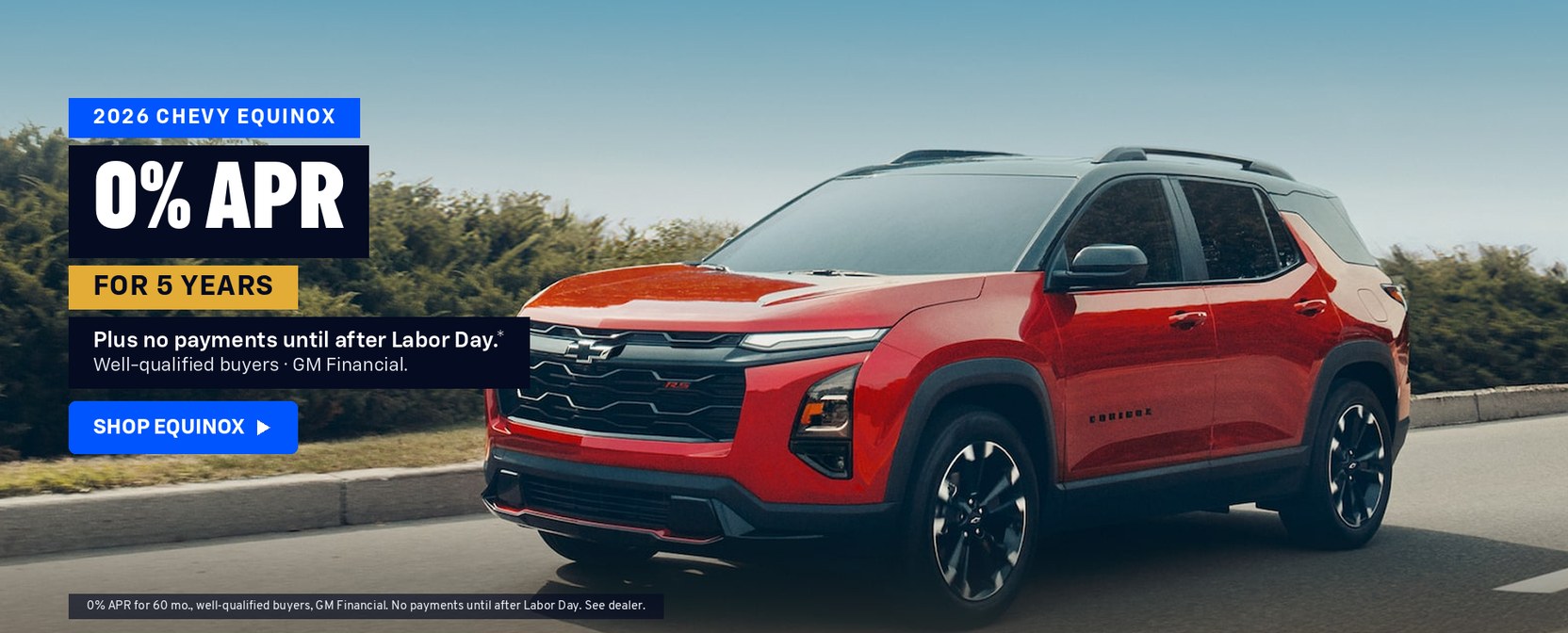 2026 Chevy Equinox — 0% APR for 5 years