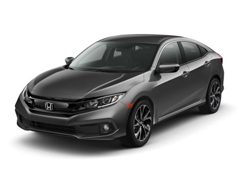 Platinum White Pearl 2019 Honda Civic Sport FWD for sale in Paris, TX - Stock #261017A