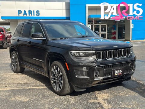 Diamond Black Crystal Pearlcoat 2025 Jeep Grand Cherokee Overland 4WD for sale in Paris, TX - Stock #261021A