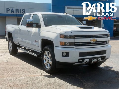 Summit White 2018 Chevrolet Silverado 2500HD LTZ 4WD for sale in Paris, TX - Stock #B5619