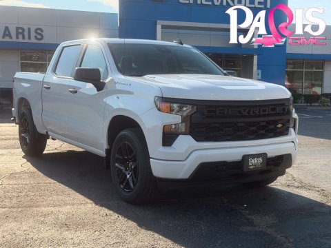 Summit White 2026 Chevrolet Silverado 1500 Custom RWD for sale in Paris, TX - Stock #261328