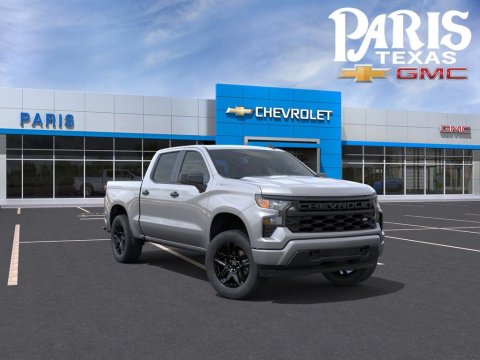 Sterling Gray Metallic 2026 Chevrolet Silverado 1500 Custom RWD for sale in Paris, TX - Stock #261325