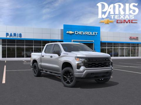 Sterling Gray Metallic 2026 Chevrolet Silverado 1500 Custom 4WD for sale in Paris, TX - Stock #260944