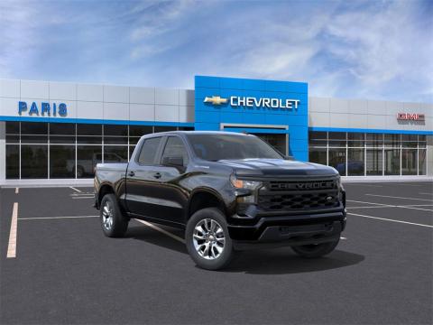  New 2025 Chevrolet Silverado 1500 Custom Stock#250968 Black 4WD 