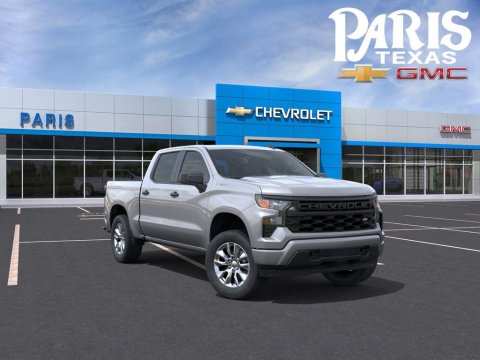 Sterling Gray Metallic 2026 Chevrolet Silverado 1500 Custom 4WD for sale in Paris, TX - Stock #261202