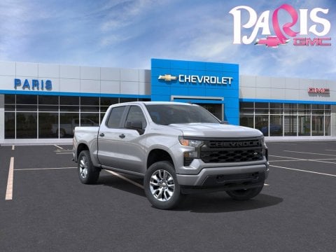 Sterling Gray Metallic 2026 Chevrolet Silverado 1500 Custom 4WD for sale in Paris, TX - Stock #261202