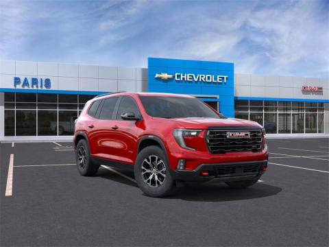  New 2025 GMC Acadia AT4 Stock#250883 Volcanic Red Tintcoat AWD 