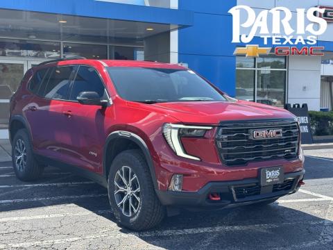 New 2025 GMC Acadia AT4 Stock#250883 Volcanic Red Tintcoat AWD 