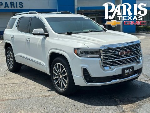 White Frost Tricoat 2022 GMC Acadia Denali FWD for sale in Paris, TX - Stock #260744A