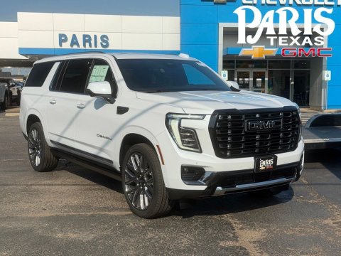 Glacier White Tricoat 2026 GMC Yukon XL Denali Ultimate 4WD for sale in Paris, TX - Stock #261362