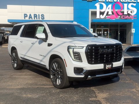 Glacier White Tricoat 2026 GMC Yukon XL Denali Ultimate 4WD for sale in Paris, TX - Stock #261362