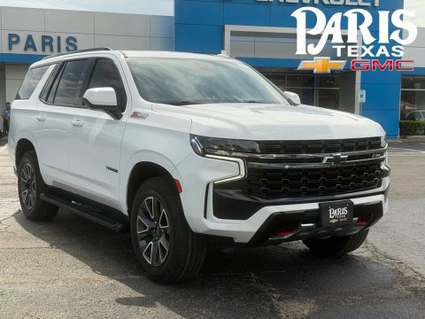 Summit White 2021 Chevrolet Tahoe Z71 4WD for sale in Paris, TX - Stock #260680A
