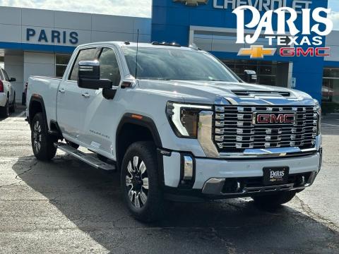Glacier White Tricoat 2026 GMC Sierra 2500HD Denali 4WD for sale in Paris, TX - Stock #261035