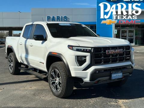  Certified 2024 GMC Canyon AT4 Stock#260446A Summit White 4WD 