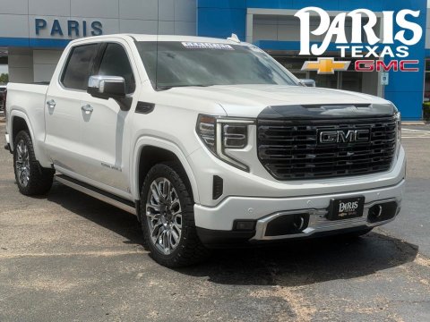 White Frost Tricoat 2023 GMC Sierra 1500 Denali Ultimate 4WD for sale in Paris, TX - Stock #260987A