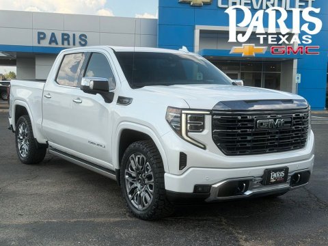 White Frost 2023 GMC Sierra 1500 Denali Ultimate 4WD for sale in Paris, TX - Stock #261001B
