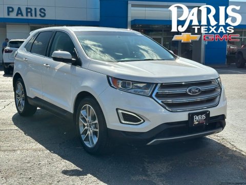 White Platinum Clearcoat Metallic 2016 Ford Edge Titanium FWD for sale in Paris, TX - Stock #260960A