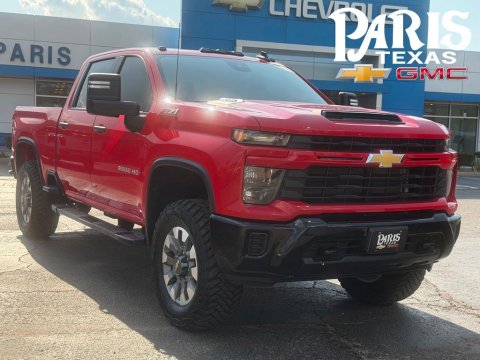 Red 2025 Chevrolet Silverado 2500HD Custom 4WD for sale in Paris, TX - Stock #261105B