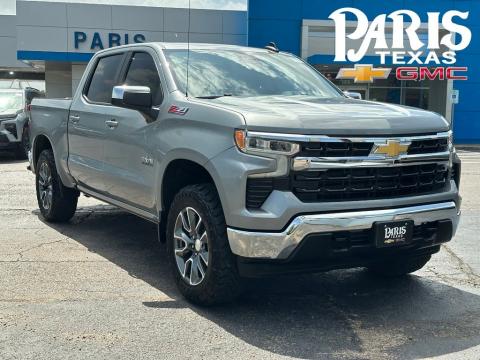 Sterling Gray Metallic 2023 Chevrolet Silverado 1500 LT 4WD for sale in Paris, TX - Stock #260977A