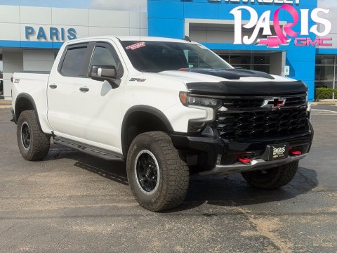 Summit White 2023 Chevrolet Silverado 1500 ZR2 4WD for sale in Paris, TX - Stock #A1054