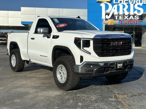 Lifted New 2025 GMC Sierra 1500 Pro Stock#250639 Summit White 