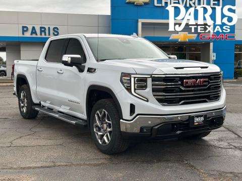 Glacier White Tricoat 2026 GMC Sierra 1500 SLT 4WD for sale in Paris, TX - Stock #260783