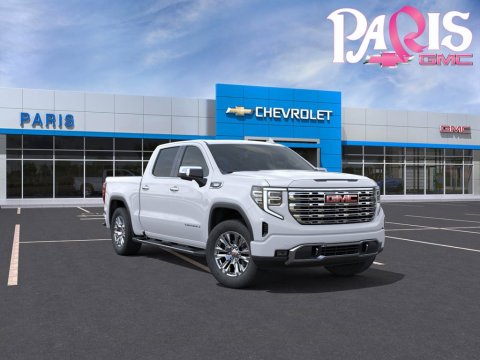 Glacier White Tricoat 2026 GMC Sierra 1500 Denali 4WD for sale in Paris, TX - Stock #261350