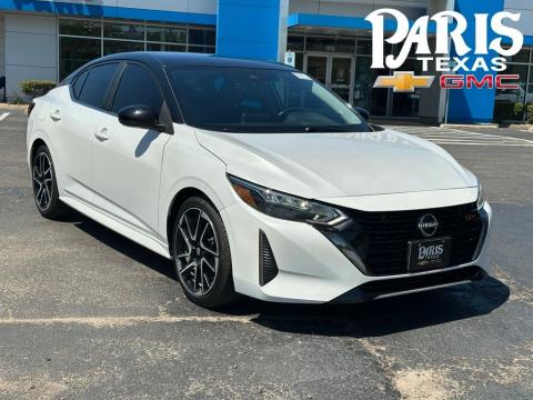 Aspen White Tricoat/Super Black 2024 Nissan Sentra SR FWD for sale in Paris, TX - Stock #B5589