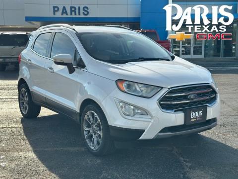White Platinum 2018 Ford EcoSport Titanium FWD for sale in Paris, TX - Stock #260650A